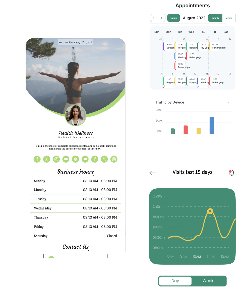 App screens